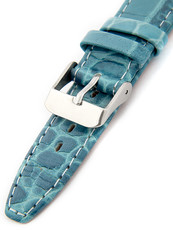 Bracelet en cuir bleu pour femme pour la montre W-309-J2