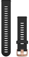 Garmin Quick Release Strap 20mm, silicone, noir, boucle dorée (Venu, Venu Sq, Venu 2 plus, etc.)