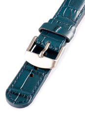 Bracelet de montre unisexe en cuir bleu W-080-F