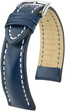 Bracelet en cuir bleu Hirsch Calf lourd L 01475080-2 (Teletina)