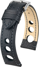 Bracelet cuir noir Hirsch Rally L 05102050-2 (Teletina)