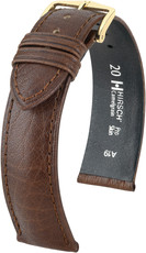 Bracelet en cuir marron Hirsch Camelgrain L 01009015-1 (Teletina)