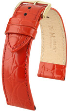 Bracelet en cuir rouge Hirsch Crocograin M 12302820-1 (Teletina)