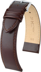 Bracelet en cuir marron foncé Hirsch Osiris L 03475010-2 (Teletina)