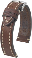 Bracelet en cuir brun foncé Hirsch Liberty XL 10920210-2 (Teletina)