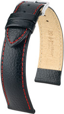 Bracelet en cuir noir Hirsch Kansas L 01502051-2 (Teletina)