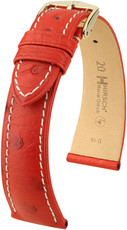 Bracelet en cuir rouge Hirsch Massai Ostrich L 04362021-1 (cuir d'autruche) Hirsch sélection