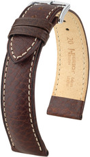 Bracelet en cuir brun foncé Hirsch Boston M 01302110-2 (Teletina)