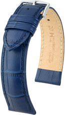 Bracelet en cuir bleu foncé Hirsch Duke M 01028180-2 (Teletina)