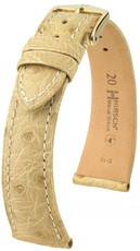 Bracelet en cuir beige Hirsch Massai Ostrich L 04262090-1 (cuir d'autruche) Hirsch Selection