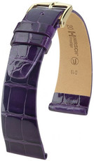 Bracelet en cuir violet Hirsch Prestige L 02207084-1 (cuir d'alligator) Hirsch Selection