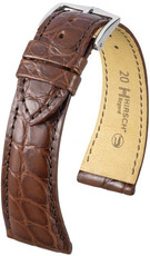 Bracelet en cuir marron Hirsch Regent L 04107019-2 (cuir d'alligator)