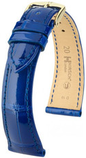 Bracelet en cuir bleu Hirsch London M 04207182-1 (cuir d'alligator) Hirsch Selection