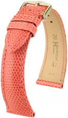 Bracelet en cuir orange Hirsch London L 04266022-1 (cuir de lézard) Hirsch Selection