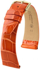 Bracelet en cuir orange Hirsch Prestige M 02207177-1 (cuir d'alligator) Hirsch Selection