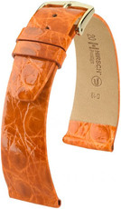 Bracelet en cuir orange foncé Hirsch Prestige L 02208076-1 (Cuir de crocodile) Hirsch Selection