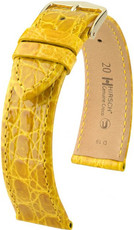 Yellow Leather Strap Hirsch Genuine Croco M 01808172-1 (Crocodile Leather) Hirsch Selection