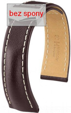 Bracelet en cuir brun foncé Hirsch Navigator 07002410-2 (Teletina)