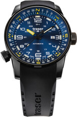 Traser P68 Pathfinder Automatic Bleu avec bracelet en caoutchouc