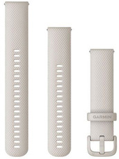 Sangle Garmin Quick Release 20mm, silicone, beige, boucle blanche (Venu, Venu Sq, Venu 2 plus, etc.)