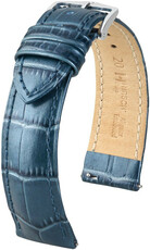 Bracelet en cuir bleu Hirsch Duke Metallic M 01027180-2 (Teletina)