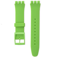 Bracelet unisexe en silicone vert pour montres Swatch