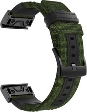 Sangle QuickFit 26mm, nylon, vert, boucle noire (Garmin Fenix 7X/6X/5X, Tactix, etc.)