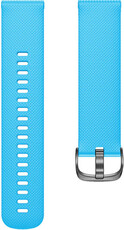 Bracelet Quick Release 22mm, silicone, bleu, boucle noire, prolongé (Garmin Forerunner 255, Vívoactive 4, etc.)