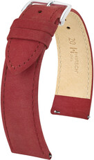 Bracelet en cuir rouge Hirsch Osiris Nubuk M 03433161-2 (Teletina)