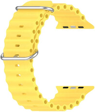 Bracelet pour Apple Watch, silicone, jaune (pour boîtiers 42/44/45/49mm)