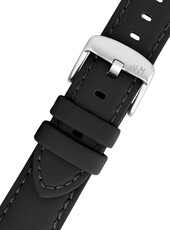 Bracelet en cuir Morellato Capri 5761D82.019 L, noir, matière recyclée