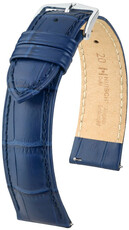 Bracelet cuir bleu foncé Hirsch Duke S 01028380-2 (Teletina)