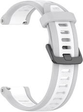 Ricardo Courroie en silicone 18mm (Garmin Venu 2S, Vívoactive 4S, Forerunner 265S, Venu 3S, etc.), blanc, attache rapide