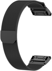 Bracelet Ricardo 22 mm en acier (pour Garmin Fenix 7/6/5, Epix 2, MARQ, etc.), noir, QuickFit