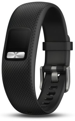 Bracelet Garmin Vívofit 4, silicone, noir, boucle argentée, L