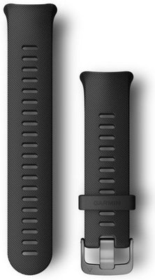 Bracelet Garmin Forerunner 45, silicone, noir, boucle argentée, taille L