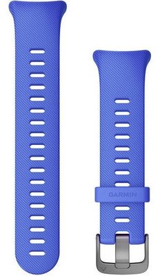 Bracelet Garmin Forerunner 45S, silicone, bleu, boucle argentée, taille S