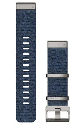 Bracelet Garmin MARQ, nylon, bleu, boucle argentée