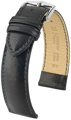 Bracelet en cuir noir Hirsch Merino L 01206050-2 (Peau de mouton)