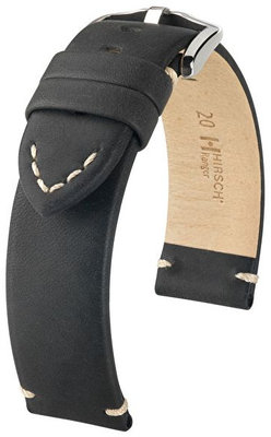 Bracelet cuir noir Hirsch Ranger L 05402050-2 (Teletina)