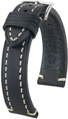 Bracelet cuir noir Hirsch Liberty XL 10920250-2 (Teletina)