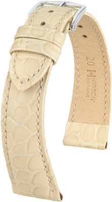 Bracelet en cuir beige Hirsch Aristocrat L 03828090-2 (Teletina)