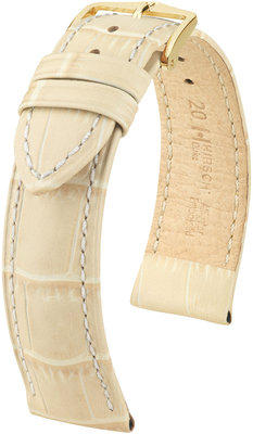 Bracelet en cuir beige Hirsch Duke M 01028190-1 (Teletina)