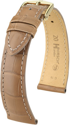 Bracelet en cuir beige Hirsch London M 04307199-1 (cuir d'alligator) Hirsch selection