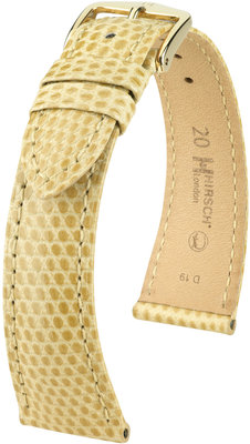 Bracelet en cuir beige Hirsch London M 04366190-1 (cuir de lézard) Hirsch sélection