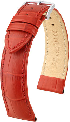 Bracelet en cuir rouge Hirsch Duke M 01028120-2 (Teletina)