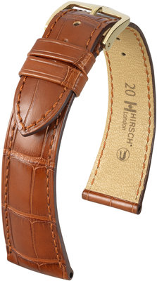 Bracelet en cuir marron Hirsch London L 04307079-1 (cuir d'alligator)