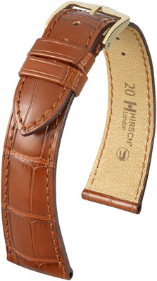 Bracelet en cuir marron Hirsch London M 04307179-1 (cuir d'alligator)