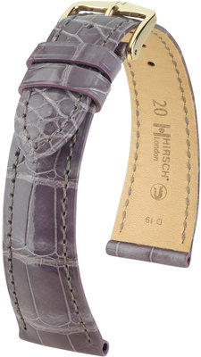 Bracelet en cuir gris clair Hirsch London M 04307112-1 (cuir d'alligator) Hirsch selection