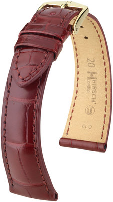 Bracelet en cuir de Bourgogne Hirsch London M 04307169-1 (cuir d'alligator) Hirsch selection